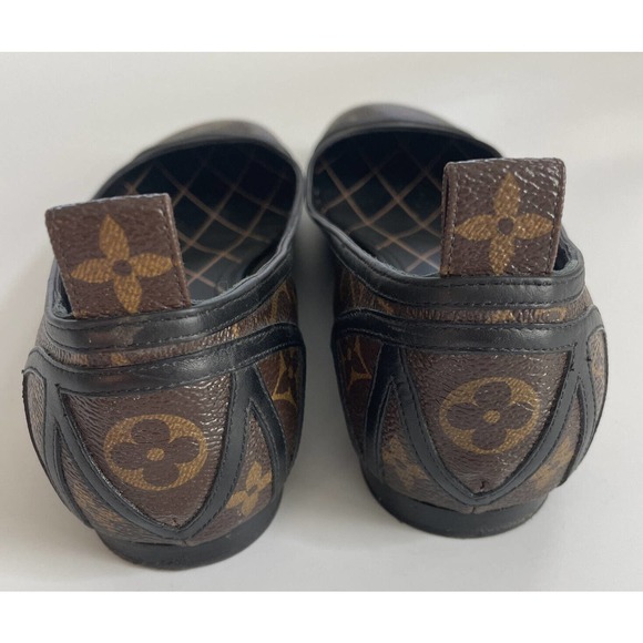 Louis Vuitton Womens 39 Monogram Revival Ballet Flat Ballerina Slip On AUTHENTIC - Picture 3 of 16